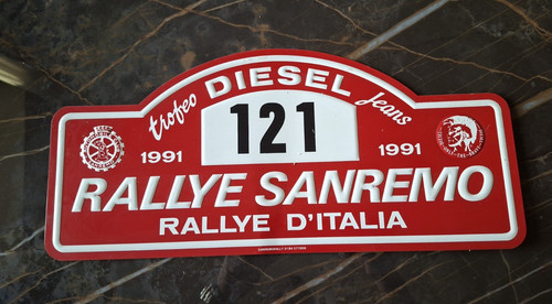 Targa insegna rallye sanremo - insegna,