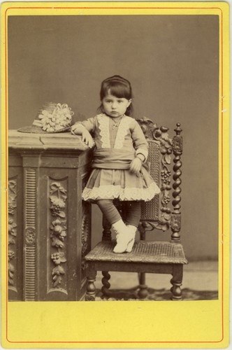 Foto albumen piccola ragazza - piccola,