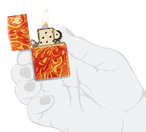 Zippo fire design - 540, tumbled