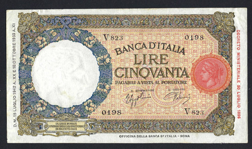 Regno italia biglietto di - d'italia,biglietto,