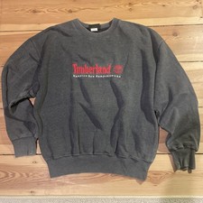 Felpa grigia vintage Timberland Weathergear anni 00 Hampton USA taglia L