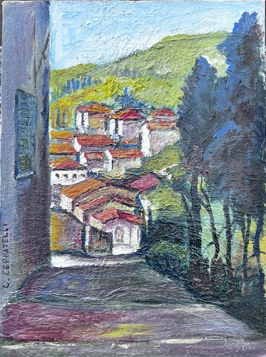 Paesaggio toscano olio - “paesaggio,