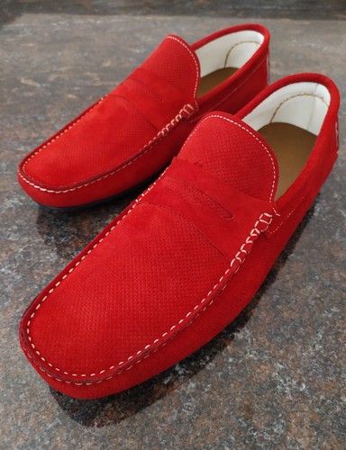 Mocassini uomo camoscio rosso - uomo,