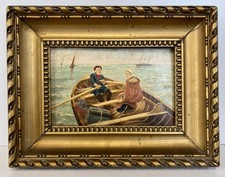 ANTICO QUADRO OLIO MARINA