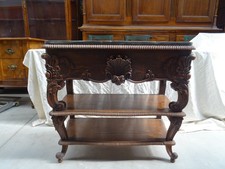 Console in rovere scolpito