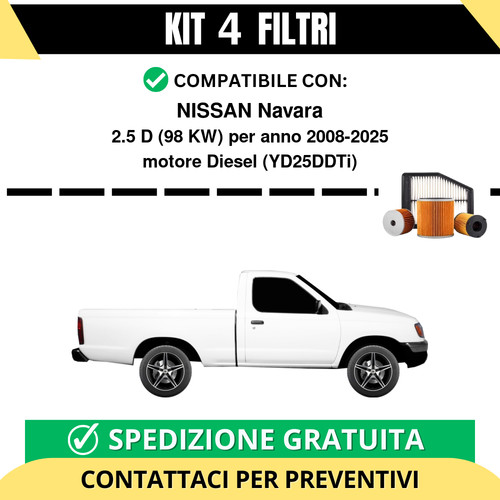Kit filtri tagliando - 4, per