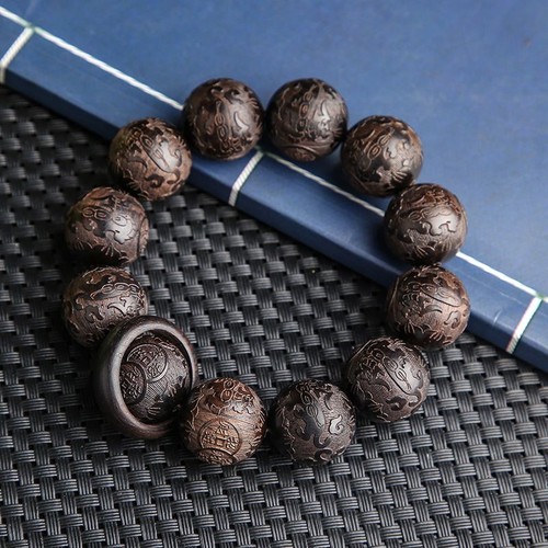Bracciale perline ebano pixiu - bracciale,