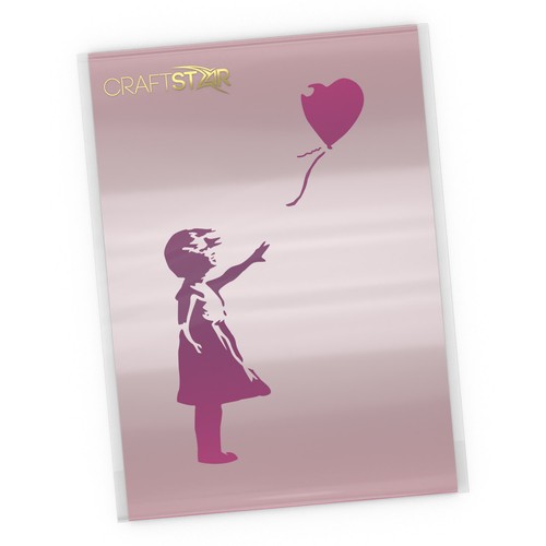 Stencil banksy balloon girl - stencil,