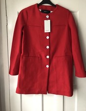 ZARA GIACCA CAPPOTTO ROSSO CON