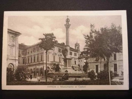 Cartolina ivrea monumento - cartolina,