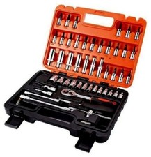 Kit Set Chiavi Da Lavoro a Bussola Con Cricchetto 53 Pezzi Omaggio di Valigetta