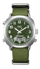 Orologio Citizen Q&Q Ana-Digi Sport A38A-003PK verde 5ATM resistente all'acqu...
