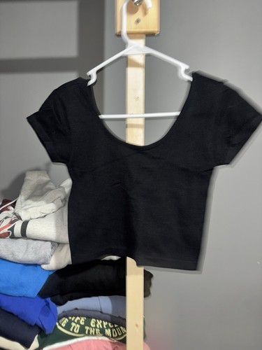 Crop top junior - nero, collo