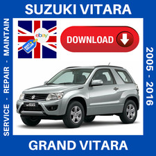 MANUALE RIPARAZIONE MANUTENZIONE OFFICINA SUZUKI GRAND VITARA 2005 - 2016 - SOLO DOWNLOAD