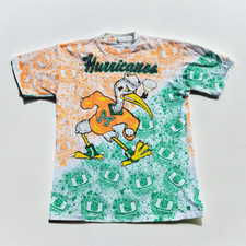 Hurricaes Miami tshirt vintage football americano taglia L