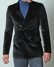 Giacca In Velluto Nero Da Uomo
