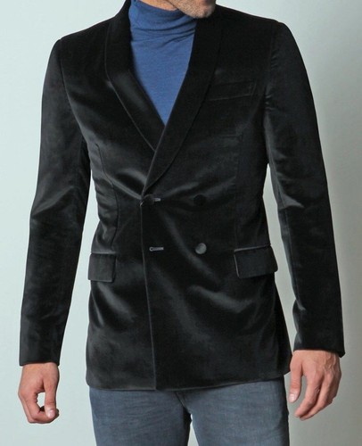 Giacca velluto nero uomo - nero, da