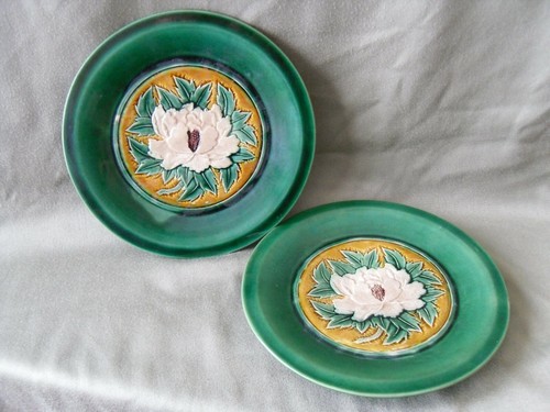 Coppia piatti barbotine - ,