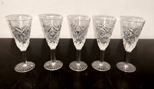 set 5  bicchieri  in cristallo