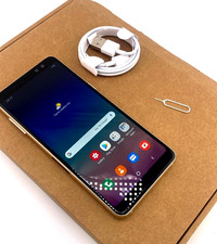 Samsung Galaxy A8 2018 32 GB telefono Android oro sbloccato, garanzia, veloce/gratuito