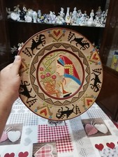 Piatto Arte Sarda  Da Parete In Terracotta Sardegna Vintage