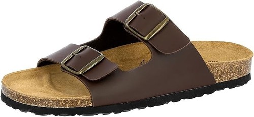 Sandali pelle uomo - uomo, marrone