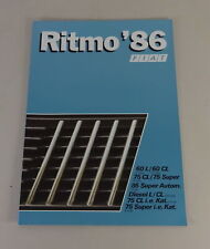 Depliant / Brochure Fiat Ritmo