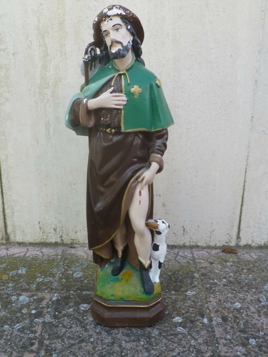 Statua san rocco gesso - gesso, vintage