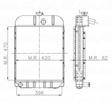 Radiatore trattore per fiat - trattore,