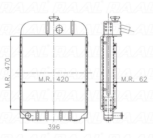 Radiatore trattore per fiat - radiatore,