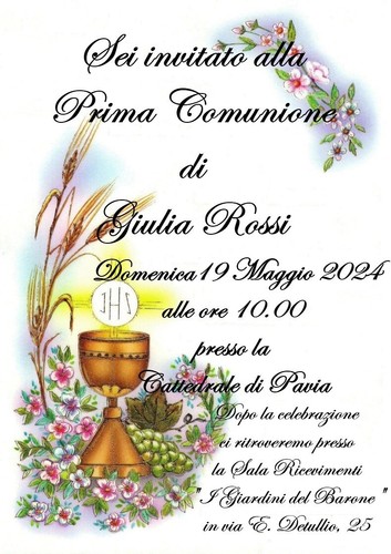 Invito prima comunione - invito,