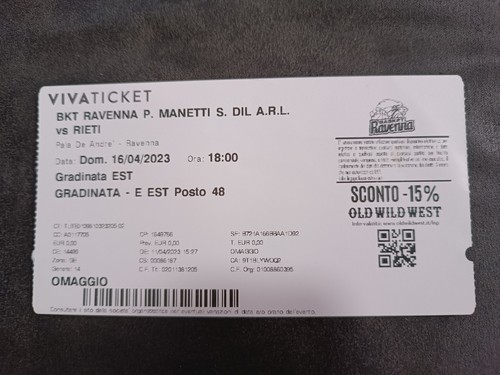 Biglietto ticket basket - biglietto,
