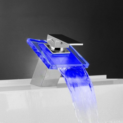 Rubinetto led vetro cascata - led,