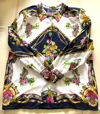 CAMICIA VINTAGE TAGLIE FORTI - FANTASIA FLOREALE - MANICA LUNGA