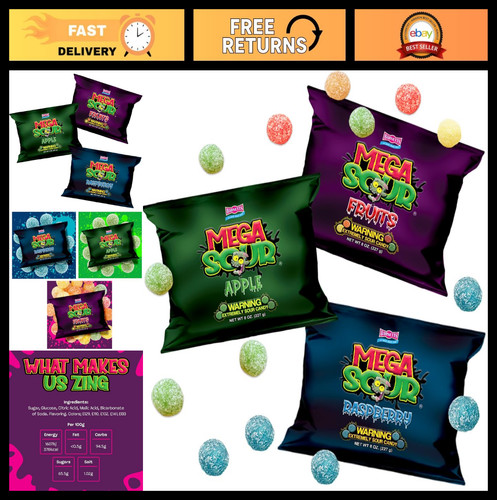 Mega sour candy - mega,