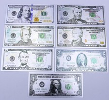 1 set 7 pezzi dollaro USA