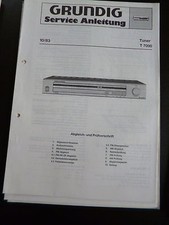 Manuale di servizio originale Grundig T 7000