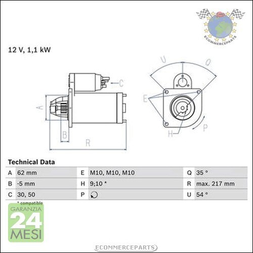 Motorino avviamento bosch - motorino,