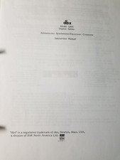 DBX 120-DS INSTRUCTION