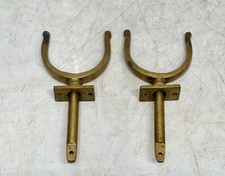 Appendiabiti da parete vecchio retrò ottone stile marino nave recupero vintag...