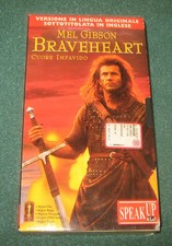 Videocassetta/VHS " BRAVEHEART " Versione In Lingua Or.Sottotitolato In Inglese