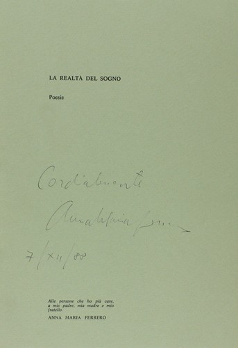 Realta del sogno - sogno., poesie