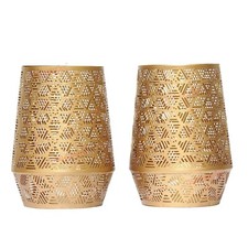 Set di 2 antichi portacandele