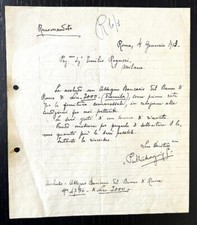 Pietro Mascagni - Lettera autografa firmata - Uno dei più grandi compositori.