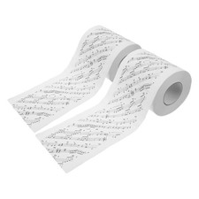  2 rotoli di carta velina musicale: carta igienica con note musicali per il