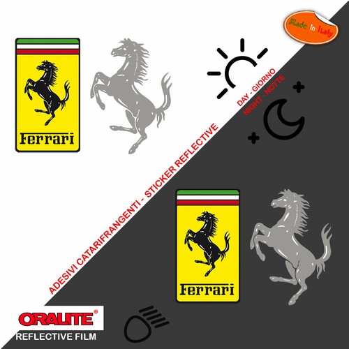Sticker reflective cavallino