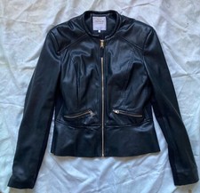 Zara Giacca In Pelle Nera Da