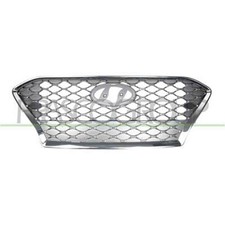 Griglia Radiatore Argento Con Cornice Cromata Per Hyundai Kona Dal 2017 Al 2020