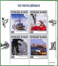 A2452 - NIGER - ERRORE: ERRORE, foglio miniatura - 2019, pesca, barche