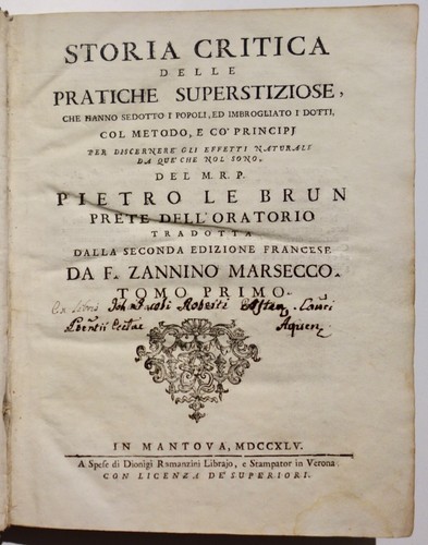 Mantova 1745 storica - storica, critica